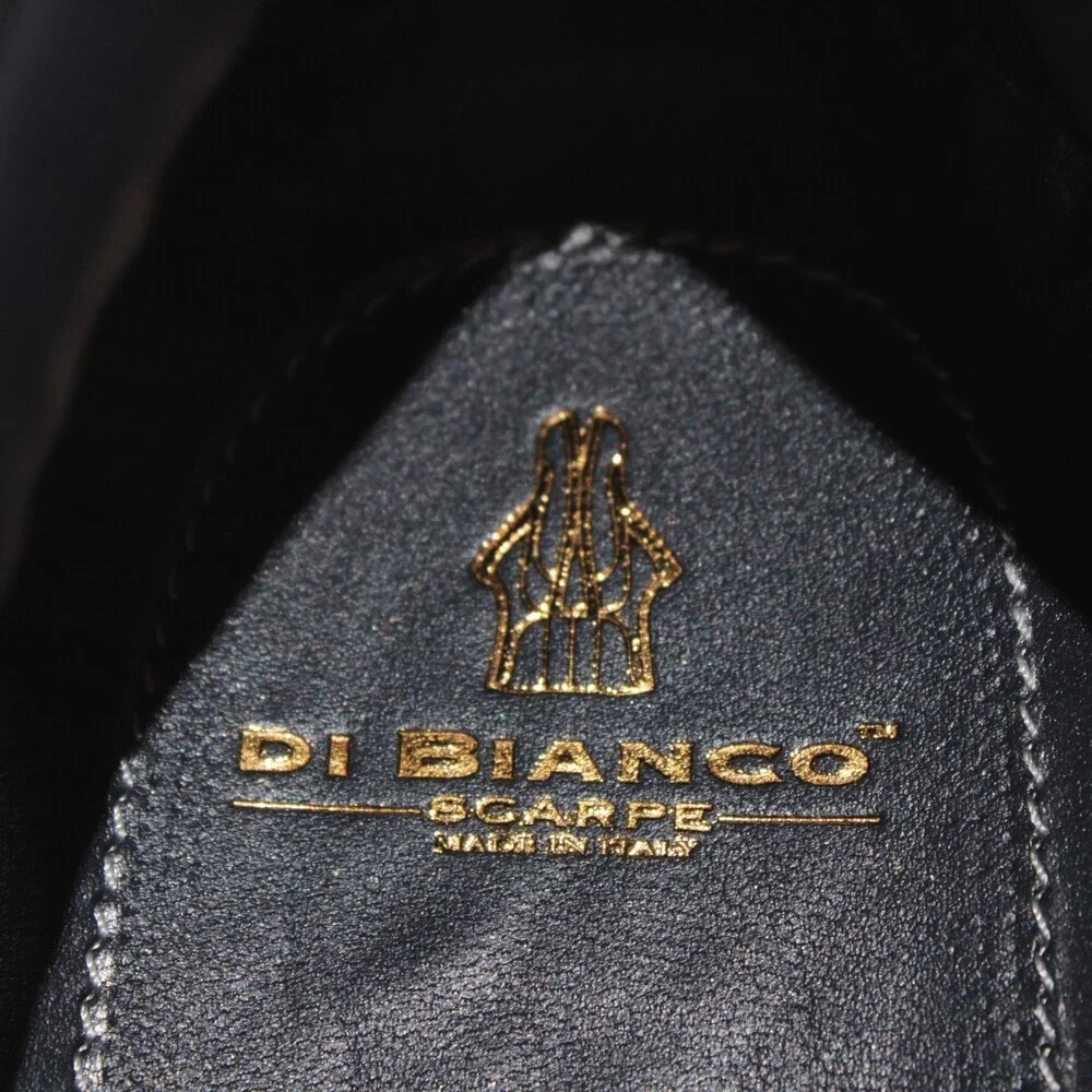 Di Bianco NWB Lace Up Sneakers Size 10 US in Dark Brown Made in Italy